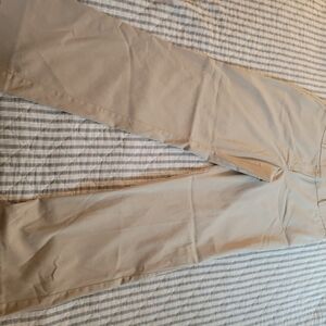 Ann Taylor Khaki Flare Leg Dress Pants